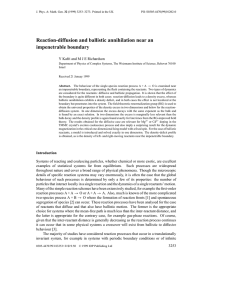 Reaction-diffusion and ballistic annihilation near an impenetrable boundary