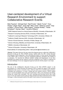 User-centered development of a Virtual Research Environment to support Collaborative Research Events
