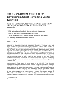 Agile Management: Strategies for Developing a Social Networking Site for Scientists