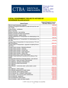 LOCAL GOVERNMENT PROJECTS VETOED BY GOVERNOR BLAGOJEVICH