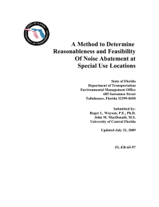 A Method to Determine Reasonableness and Feasibility Of Noise Abatement at