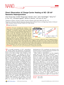 −ZB InP Direct Observation of Charge-Carrier Heating at WZ Nanowire Heterojunctions