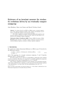 Existence of an invariant measure for stochas- semigroup