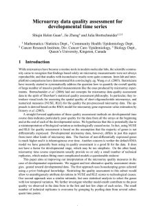 Microarray data quality assessment for developmental time series