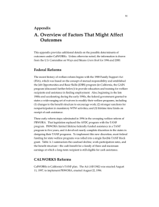 A. Overview of Factors That Might Affect Outcomes Appendix