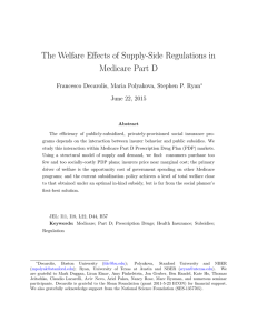 The Welfare Effects of Supply-Side Regulations in Medicare Part D