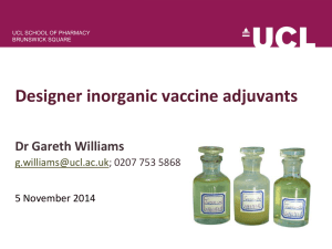 Designer inorganic vaccine adjuvants Dr Gareth Williams