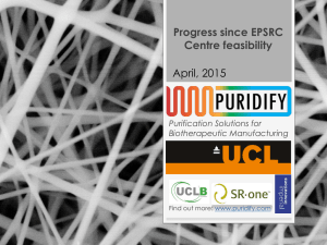 April, 2015 Progress since EPSRC Centre feasibility