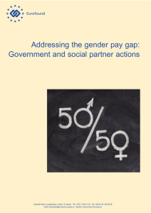 Addressing the gender pay gap: Government and social partner actions