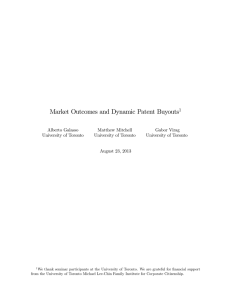 Market Outcomes and Dynamic Patent Buyouts