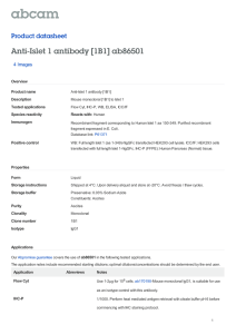 Anti-Islet 1 antibody [1B1] ab86501 Product datasheet 4 Images Overview