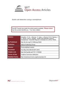 Sickle cell detection using a smartphone Please share