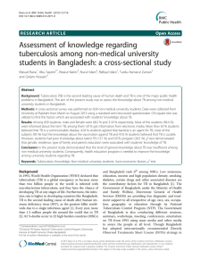 Assessment of knowledge regarding tuberculosis among non-medical university