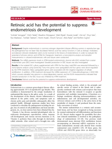Retinoic acid has the potential to suppress endometriosis development Open Access