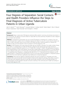 Four Degrees of Separation: Social Contacts Final Diagnosis of Active Tuberculosis