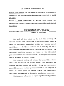 AN ABSTRACT OF THE THESIS OF Timing A