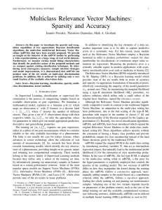Multiclass Relevance Vector Machines: Sparsity and Accuracy