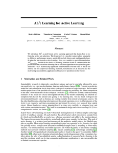 AL : Learning for Active Learning 2