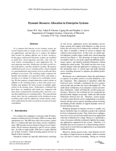 Dynamic Resource Allocation in Enterprise Systems