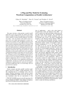 A Plug-and-Play Model for Evaluating Wavefront Computations on Parallel Architectures