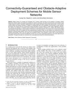 Connectivity-Guaranteed and Obstacle-Adaptive Deployment Schemes for Mobile Sensor Networks