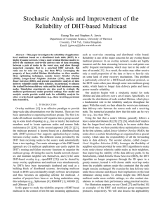 Stochastic Analysis and Improvement of the Reliability of DHT-based Multicast