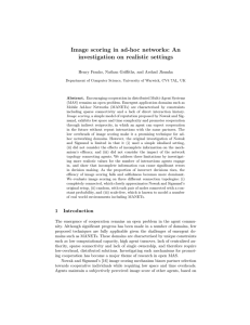 Image scoring in ad-hoc networks: An investigation on realistic settings