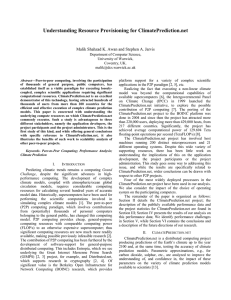 Understanding Resource Provisioning for ClimatePrediction.net