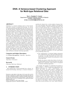 DIVA: A Variance-based Clustering Approach for Multi-type Relational Data {li.tao,