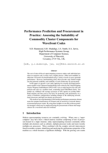 Performance Prediction and Procurement in Practice: Assessing the Suitability of