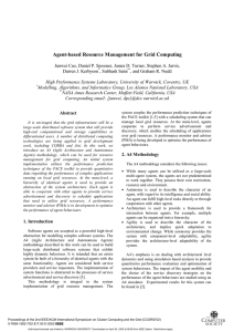 Agent-based Resource Management for Grid Computing