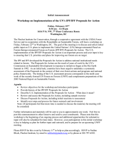 Workshop on Implementation of the UN’s IPF/IFF Proposals for Action