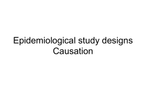 Epidemiological study designs Causation