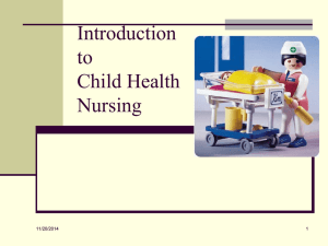 Introduction to Child Health Nursing