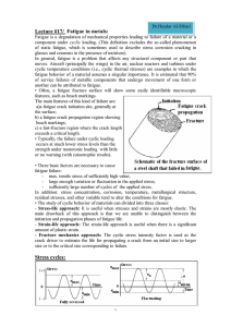 Lecture #17/  Fatigue in metals: