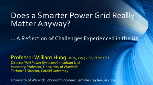 Does a Smarter Power Grid Really Matter Anyway? Professor William Hung