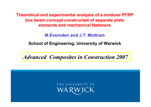 Theoretical and experimental analysis of a modular PFRP