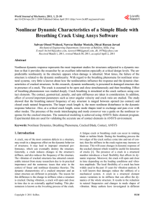 Nonlinear Dynamic Characteristics of a Simple Blade with Abstract