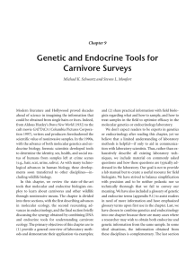 Genetic and Endocrine Tools for Carnivore Surveys Chapter 9