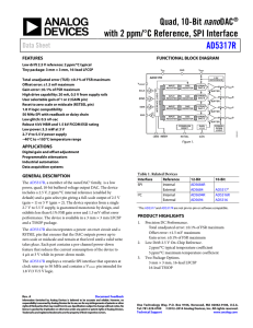 nano with 2 ppm/°C Reference, SPI Interface AD5317R Data Sheet