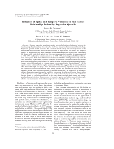 Influences of Spatial and Temporal Variation on Fish–Habitat