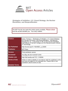 Strategies of Inhibition: U.S. Grand Strategy, the Nuclear Revolution, and Nonproliferation