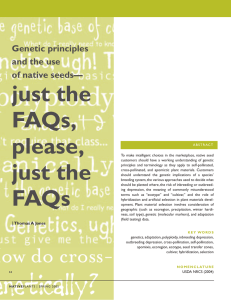 just the FAQs, please, Genetic principles