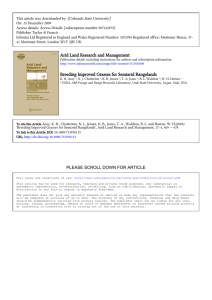 This article was downloaded by: [Colorado State University] On: 15 December 2009