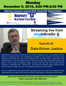 Data-Driven Justice Monday Streaming live from November 9, 2015, 2:00 PM-2:30 PM