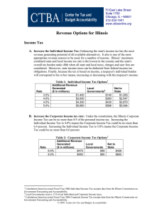 Revenue Options for Illinois  Income Tax A.