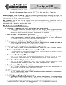 Top Ten Reasons to Increase the EITC for Working-Poor Families