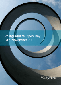 Postgraduate Open Day 17th November 2010