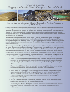 Mapping New Terrain: Climate Change and America’s West (CIRMOUNT) EXECUTIVE SUMMARY