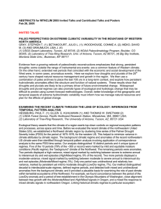 ABSTRACTS for MTNCLIM 2005 Invited Talks and Contributed Talks and... Feb 28, 2005